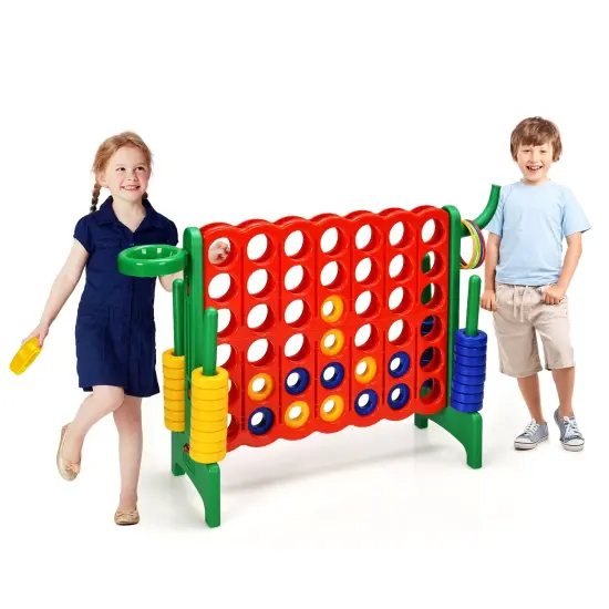 2.5Ft 4-to-Score Giant Game Set Perfect for Indoor-Outdoor Use Blue {7}