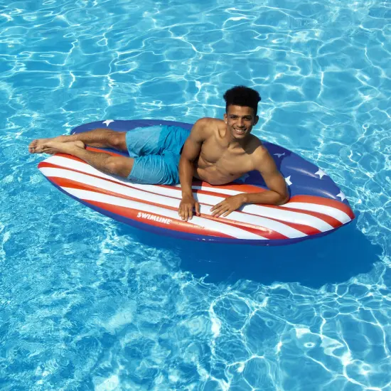 Swim Central Inflatable Americana Surfer Swimming Pool Lounge Float - 73" Multi {6}