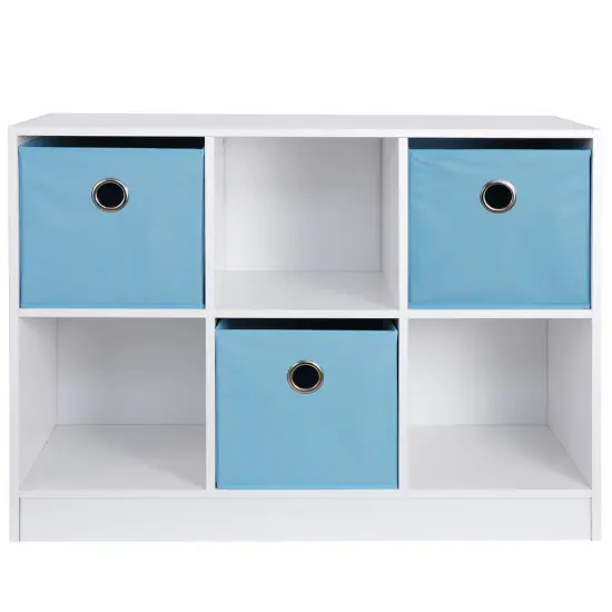 6 Cube Storage Cabinet Shelves Basic Bookcase Boxes Bookshelf. {3}