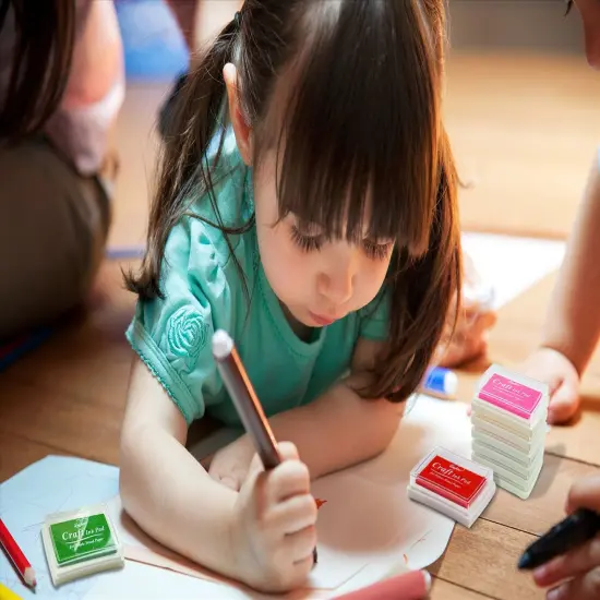 15 Pieces Craft Ink Pad Stamps Partner DIY Color,15 Color Craft Ink Pad for Stamps, Paper, Wood Fabric {3}