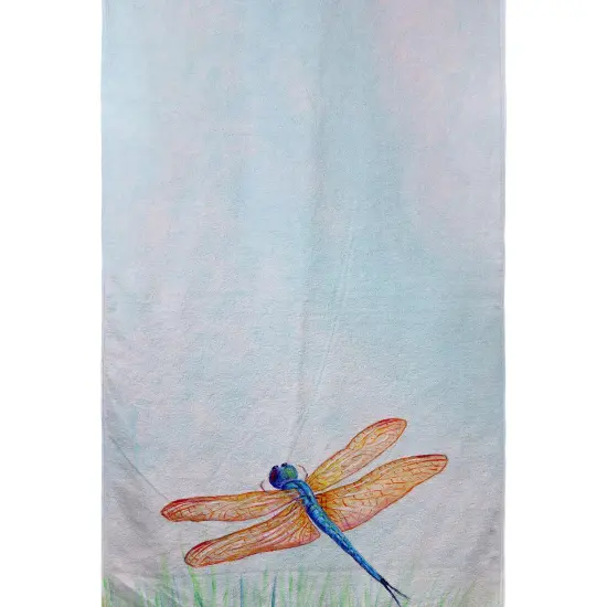 Betsy Drake Amber & Blue Dragonfly Beach Towel Multicolor {1}