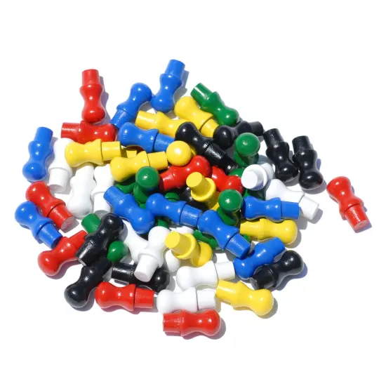 WE Games Chinese Checkers with Pegs - Solid Wood Travel Size - 7 in. {2}