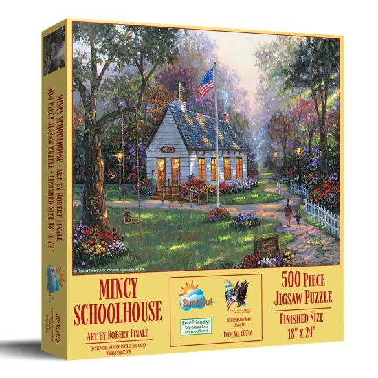 Sunsout Mincy Schoolhouse 500 pc Jigsaw Puzzle 60746 {3}