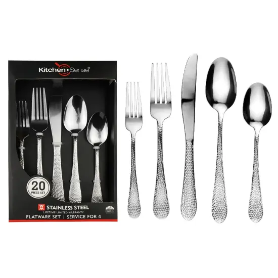 40-Piece Silverware Set with Steak Knives - 3 Designs! {2}