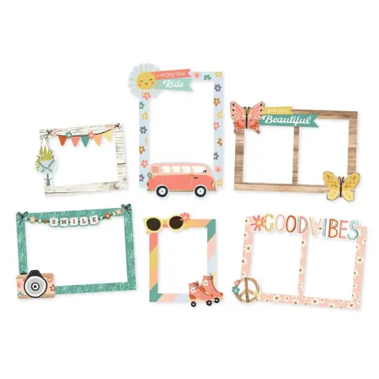 Boho Sunshine Chipboard Frames-6/Pkg {2}