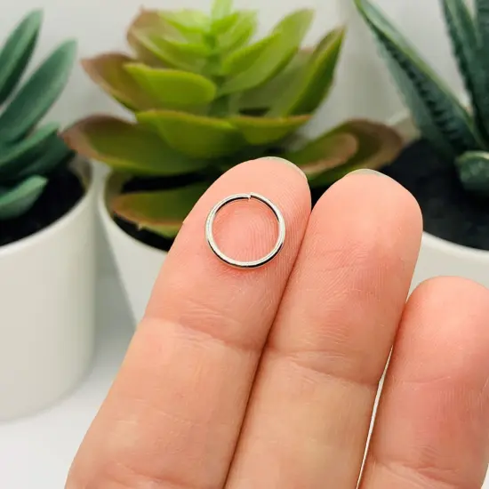 100, 500 or 1,000 Pieces: 10 mm Antique Silver Open Jump Rings, 18g {3}