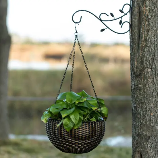 Decorative Metal Wall Mounted Hook for Hanging Plants, Bracket Hanger Flower Pot Holder, 2 Pack {2}