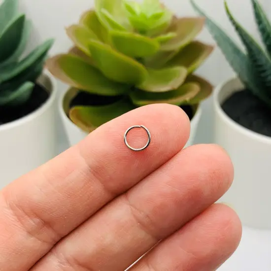 100, 500 or 1,000 Pieces: 6 mm Rhodium Silver Open Jump Rings, 21g {3}