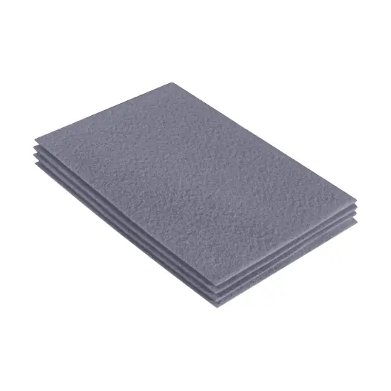 FabricLA Acrylic Felt Sheets for Crafts - Precut 9" X 12" Inches (20 cm X 30 cm) Felt Squares - Use Felt Fabric Craft Sheets for DIY, Hobby, Costume, and Decoration | Grey - 4 Pieces {1}