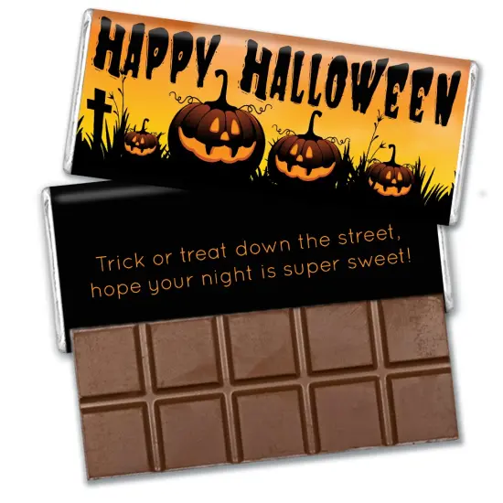 Halloween Candy Party Favors Belgian Chocolate Bars - Pumpkins {1}