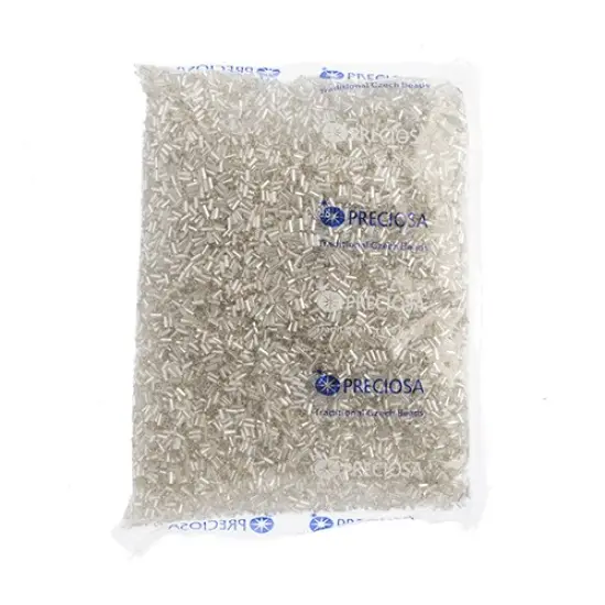 John Bead #2 Silver Lined Crystal Czech Glass Bugle Seed Beads, 500g {2}