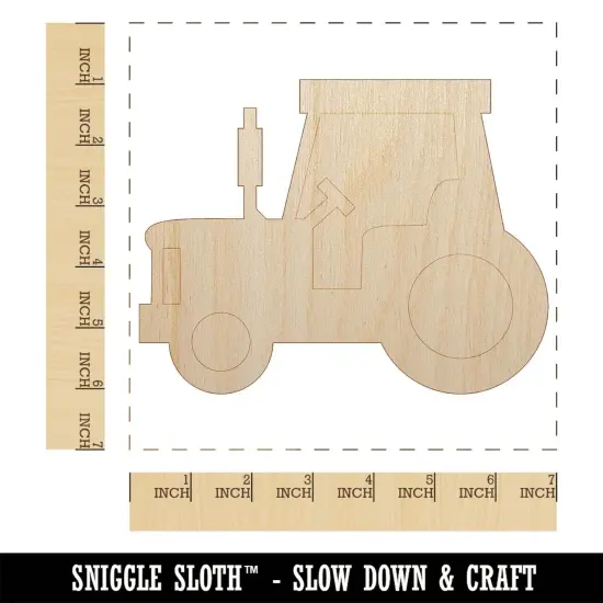 Tractor Farm Vehicle Unfinished Wood Shape Piece Cutout for DIY Craft Projects {1}