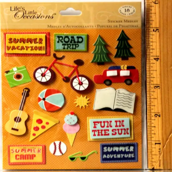 K & Company Life's Little Occasions Summer Vacation Sticker Medley {1}