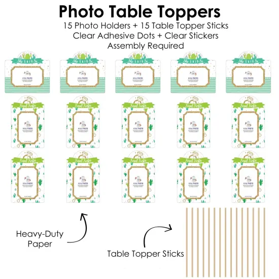 Big Dot of Happiness Final Fiesta - Last Fiesta Bachelorette Party Picture Centerpiece Sticks - Photo Table Toppers - 15 Pieces {6}