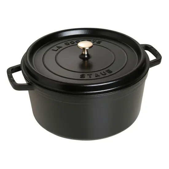 STAUB Cast Iron 9-qt Round Cocotte {2}