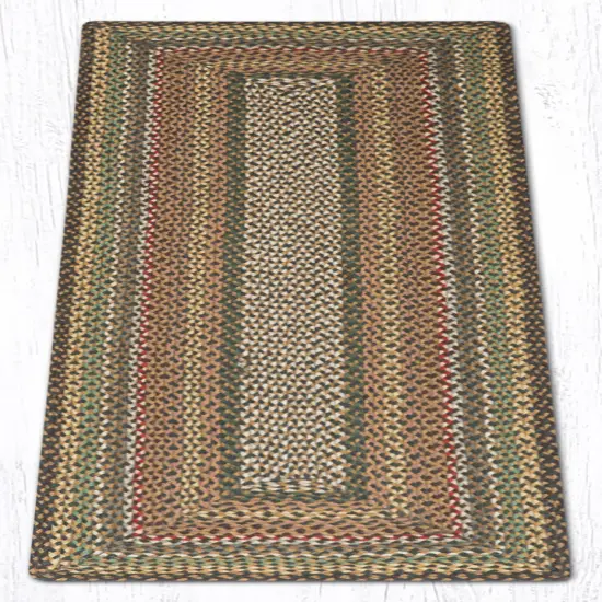 Earth Rugs RC-51 Fir Tonal Rectangle Braided Rug 2 Feet X 6 Feet {1}
