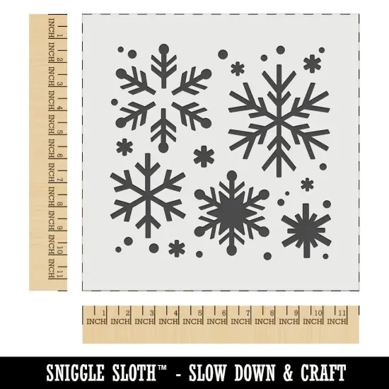 Christmas Snowflakes Wall Cookie DIY Craft Reusable Stencil {1}