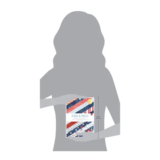 American Crafts Double-Sided Paper Pad 6"X8" 48/Pkg-Gold Foil, Flags And Frills {4}