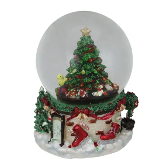 Northlight Presents Under the Tree Musical Christmas Snow Globe - 7" Green {3}
