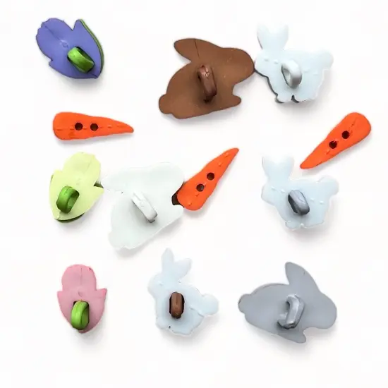 Buttons Galore and More Craft & Sewing Buttons - Bunny Fun - 36 Buttons {2}