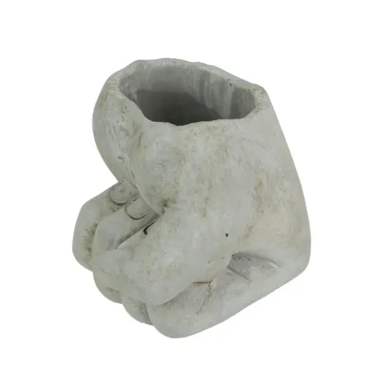 7 Inch Diameter Fist Bump Hand Concrete Plant Pot Planter / Candle Holder {3}