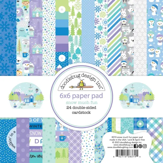 Doodlebug Double-Sided Paper Pad 6"X6"-Snow Much Fun {1}