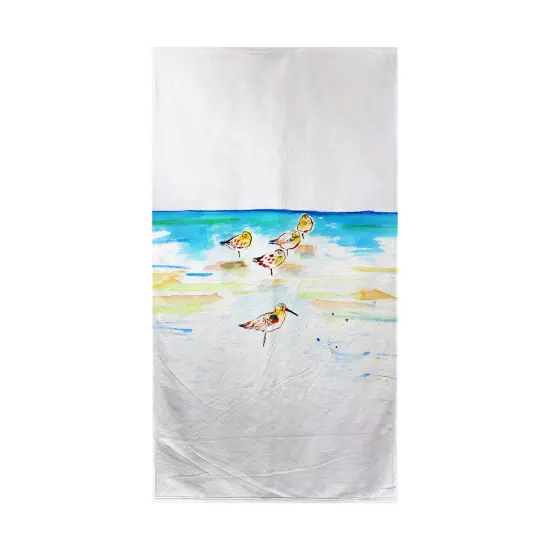 Betsy Drake Five Sanderlings Beach Towel Multicolor {1}
