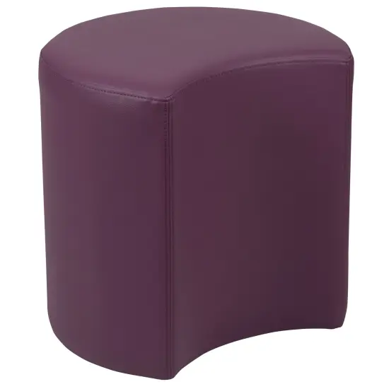 Emma and Oliver 18"H Soft Seating Flexible Moon Backless Chair for Classrooms and Common Spaces Purple {2}
