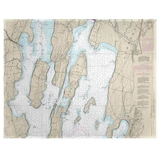 Betsy Drake North Hero Island, VT Nautical Map Place Mat Set of 4 {1}