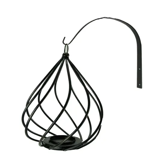 Tear Drop Swirl Metal Wall Mounted Candle Holder {1}