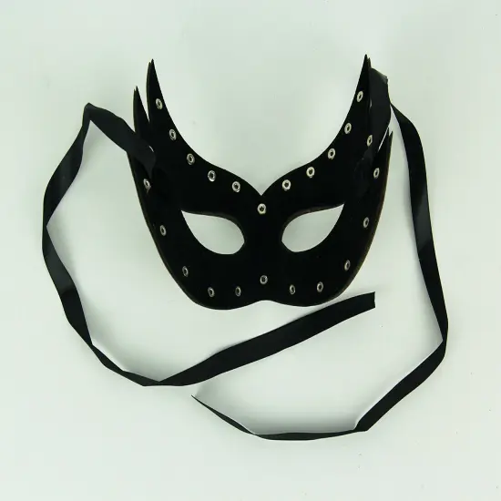 Andromeda Adult Masquerade Spiked Leather Eye Mask {9}