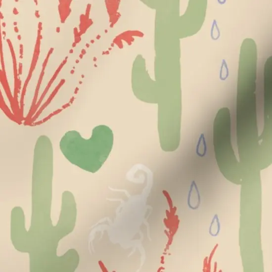Various Fabrics by the Yard or Fat Quarter Neutral Southwest Muted Sun Cactus Cacti Lizard Scorpion Deserts Saguaro Custom Printed Fabric by Spoonflower {7}