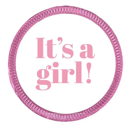 80ct It's a Girl Baby Shower Candy Pink Chocolate Coins Party Favors (80 Pack) - By Just Candy {3}