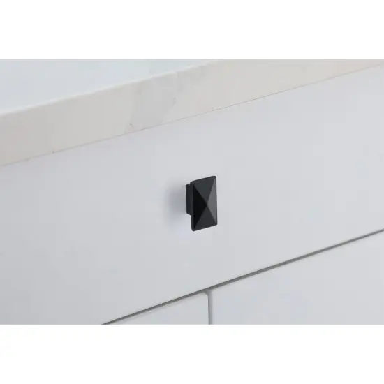 Perry 2" Matte Black Rectangle Knob Multipack (Set of 10) {3}