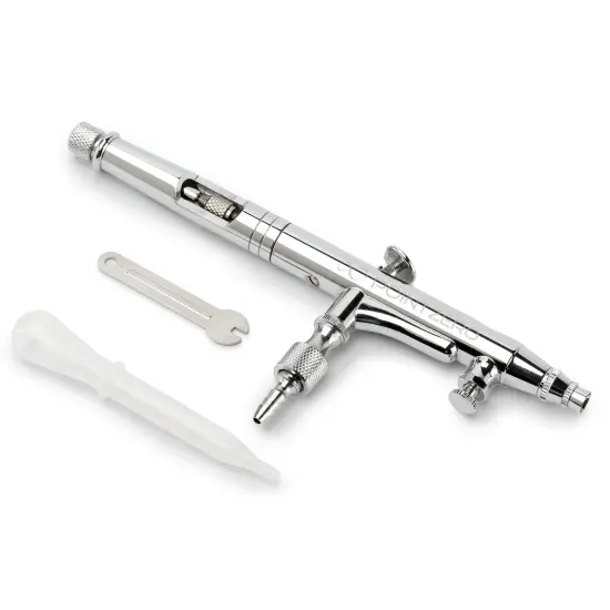 PointZero Dual-Action .5cc Gravity-Feed Airbrush Set w/ MAC Valve - .2mm Nozzle {3}