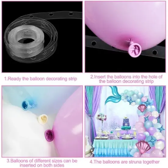 87-Piece Mermaid Tail Balloon Garland for Birthday Decor {3}