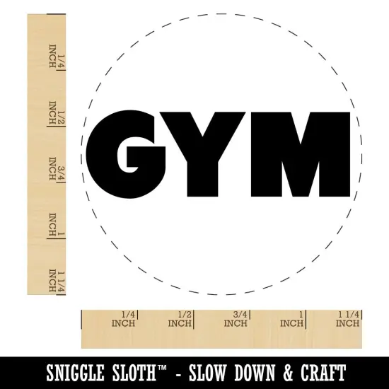 Gym Bold Text Rubber Stamp for Stamping Crafting Planners {1}