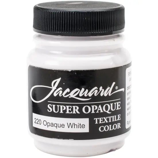Jacquard Textile Color Fabric Paint 2.25oz-Super Opaque White {1}