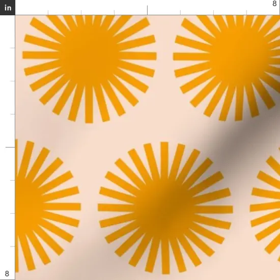 Various Fabrics by the Yard or Fat Quarter Summer Sun Orange Blush Sunny Graphic Medium Scale Custom Printed Fabric by Spoonflower {4}