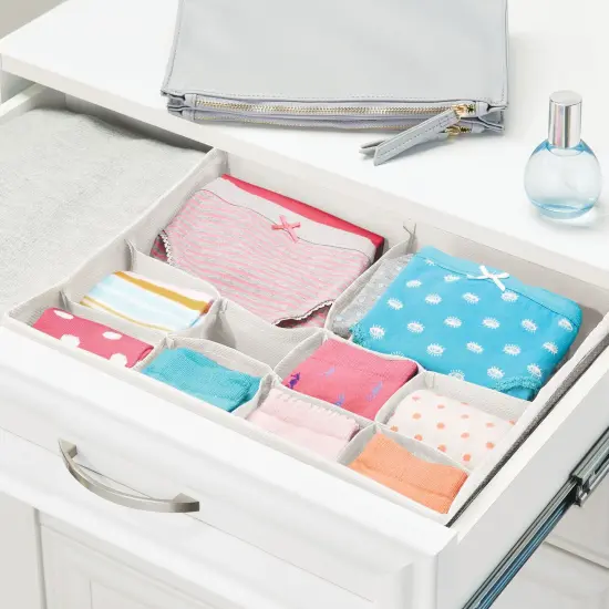 mDesign Fabric Nursery Divided Drawer Storage Bin {2}