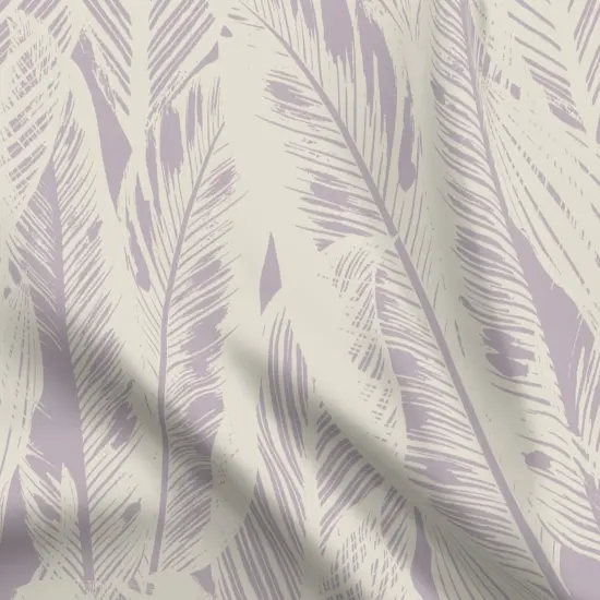 Various Fabrics by the Yard or Fat Quarter Banana Leaves Lavender Cream Large Scale Minimal Botanical Abstract Tropical Light Purple Custom Printed Fabric by Spoonflower {5}