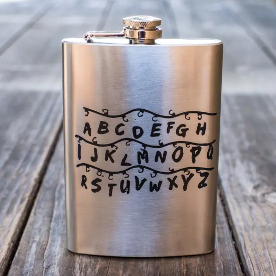 8oz Alphalights Stainless Steel Flask {1}