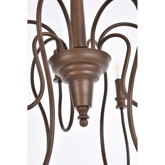 Flynx 9 lights pendant in weathered oak {4}