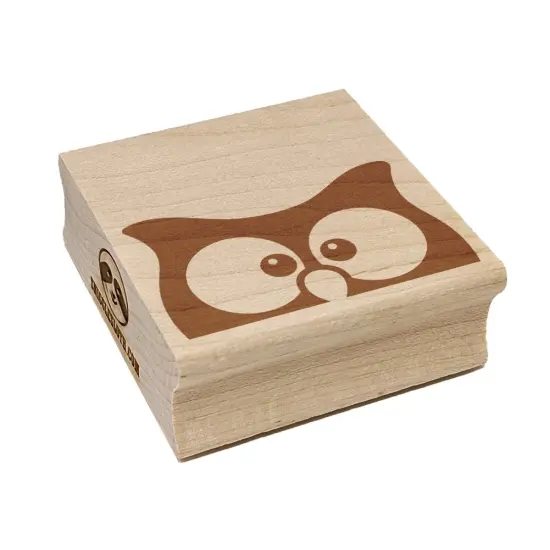 Peeking Owl Square Rubber Stamp for Stamping Crafting {2}