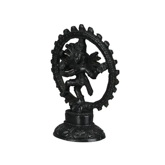 Hindu God Nataraja Dancing Shiva Ebony Finished Statue Natraj {3}