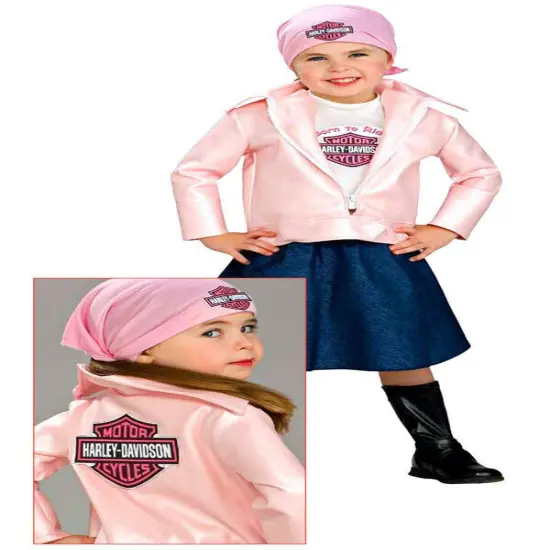 Rubies Child Lil' Biker Babe Halloween Costume, Size Toddler 1-2 Pink {3}