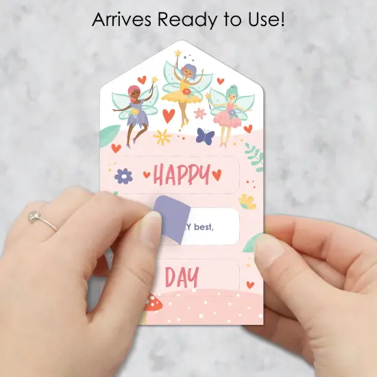 Big Dot of Happiness Let's Be Fairies - Fairy Garden Cards for Kids - Happy Valentine's Day Pull Tabs - Set of 12 {3}