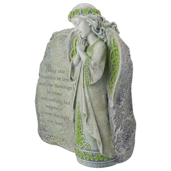 Roman 9.75" Gray Joseph's Studio Irish Blessing Angel Outdoor Patio Garden Statue {5}