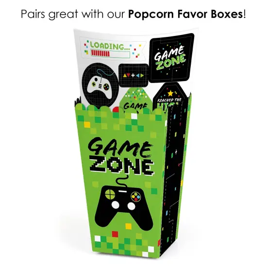 Big Dot of Happiness Game Zone - Pixel Video Game Party or Birthday Party Favor Sticker Set - 12 Sheets - 120 Stickers {7}