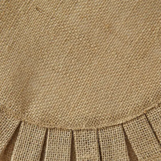DII Natural Jute Round Ruffle TrimPlacemat Set/6 {2}